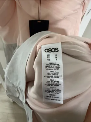 ASOS One-Shoulder Pink and Light Gray Cocktail Dress thumbnail 3