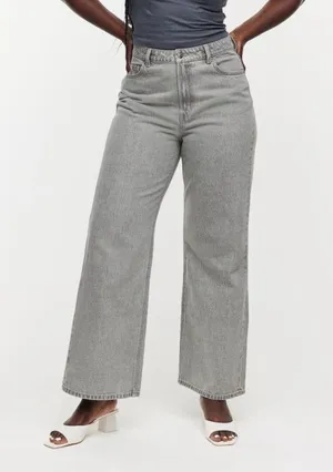 H&M Curvy Fit Wide High Jeans thumbnail 1
