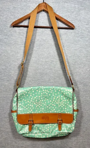 Fossil Crossbody Messenger Bag Green Laptop Coated‎ Laminated thumbnail 1
