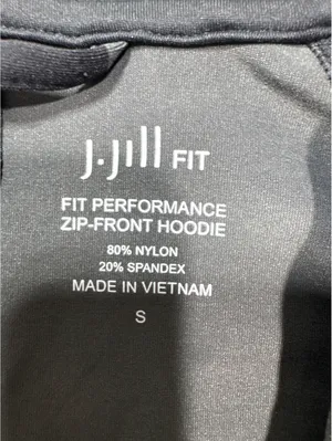 J Jill Fit Performance Zip-Front Hoodie in Cool Gray Camo thumbnail 2