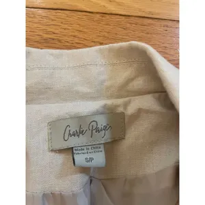 Charlie Paige‎ cream linen blazer size small thumbnail 2