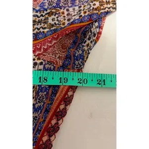 Figueroa & Flower Midi Dress Sz XL Smocked Tiered Floral Striped Boho Peasant thumbnail 10