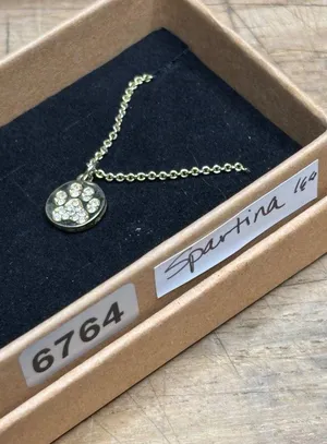 Spartina Gold Tone Paw Print Pendant Necklace With Crystal Accents thumbnail 1