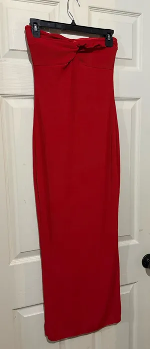 Red Strapless Dress thumbnail 1
