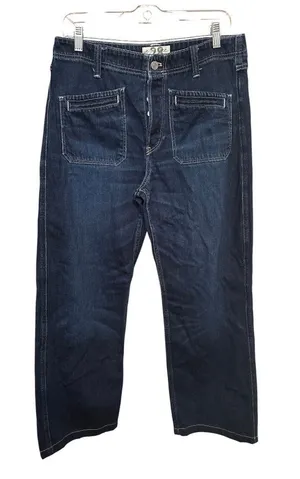We The Free Dark Blue Wide Leg Jeans thumbnail 1
