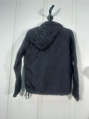 Old Navy Black 1/4 Zip Pullover Rain Jacket Size Medium EUC thumbnail 7