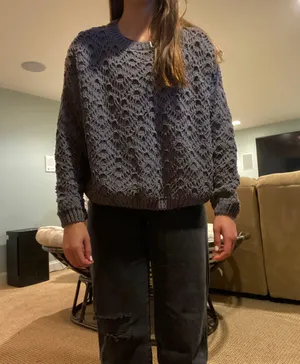 Moon&Madison Grey Funky Patterned Sweater thumbnail 2