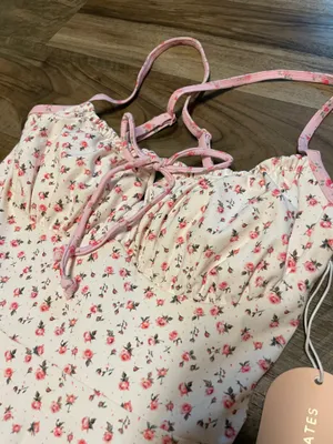 NWT! Popflex Target X Blogilates Tie Front Twirl Active Dress Floral Size Small thumbnail 5