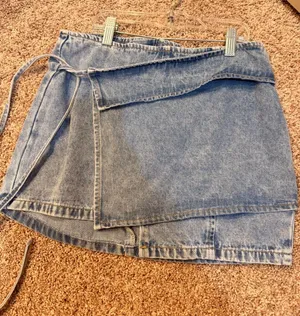 Women's Light Blue Denim Wrap Skirt thumbnail 1