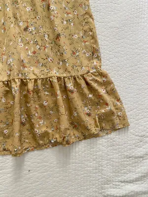 muted yellow floral maxi dress thumbnail 5
