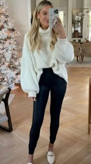 FREE PEOPLE Milo Tunic Sweater in Evening Cream Size X-Small thumbnail 4
