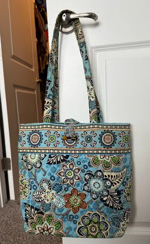 Vera Bradley Tote in Bali Blue thumbnail 1