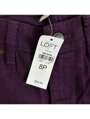 Loft NWT Women's Purple Modern Skinny Jeans Size 8P thumbnail 5