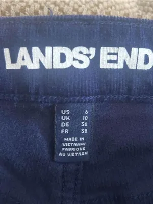 Navy blue #Lands’ End corduroy pants in a US 6 thumbnail 2