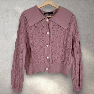 Marc New York Womens Coquette Cardigan Sweater Size M Dusty Pink Pearl Button thumbnail 1
