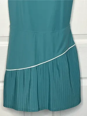 Joy Lab Sz XS Teal Sleeveless Pleated Tennis Dress Skort thumbnail 3