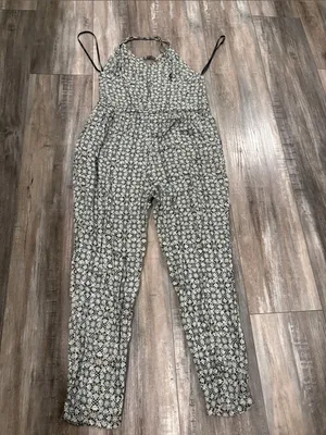 Free People Floral V Neck Sleeveless Jumpsuit Small thumbnail 9