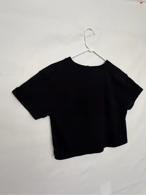 AS Colour Womens Small Stay Danglin Graphic Crop Top T Shirt Black Cotton(A930) thumbnail 8