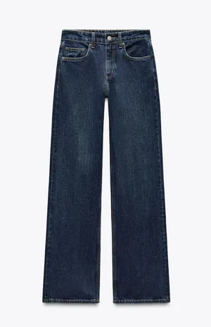 ZARA Mid-Rise Full-Length Jeans thumbnail 1