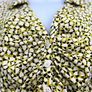 Maeve by Anthropologie Button Ruched Print Long‎ Sleeve Shirt Women's Medium thumbnail 4