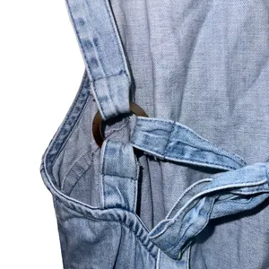 American Eagle Denim‎ Romper Small Blue Open Back Tie Waist Sleeveless thumbnail 3