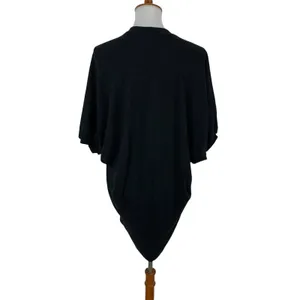 Zara Tunic Dress Small Black Short Sleeve Oversized Casual Modern thumbnail 6