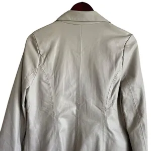 Le‎ Lis Women Minimalist Professional Faux Leather Blazer S Beige Office Neutral thumbnail 4
