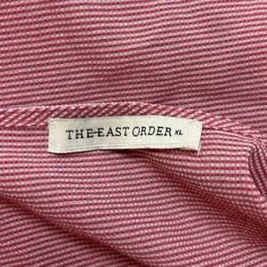 The East Order Pink Pinstripe Button Front Square Neck Long Sleeve Blouse Top XL thumbnail 6