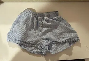Amazon Cute blue and white striped shorts thumbnail 1