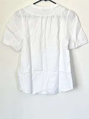 NWT J. Crew Linen Blend Short Sleeve Smock Neck Top - Size: Small thumbnail 7
