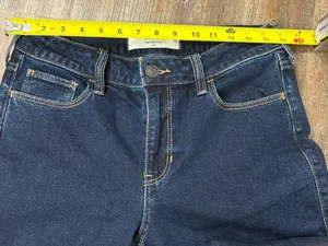 Hollister High-Rise Flare Short Dark Wash Denim Blue Jeans 8/29 Preppy Casual thumbnail 4