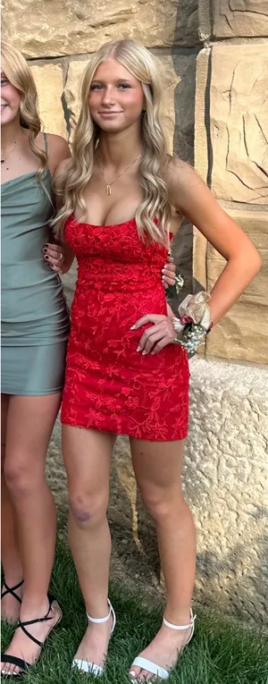 Boutique Amelia Couture Red Homecoming Dress thumbnail 1