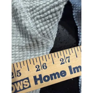 OFFLINE by Aerie Womens Gray Waffle Knit Henley Long Sleeve Oversized Top M 3860 thumbnail 5