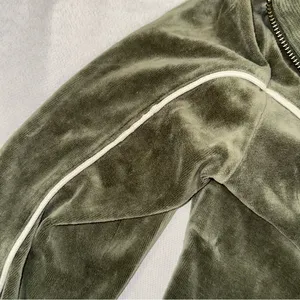 Nike • Vintage Sportswear Track Jacket Womens Small Green Velour Velvet Full Zip thumbnail 5