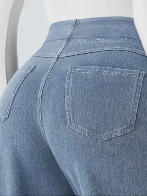 Halara Flex™ High Waisted Pockets Wide Leg Loose Work Jeans, Ice Crevice thumbnail 5