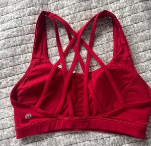 Red Lululemon sports bra thumbnail 2