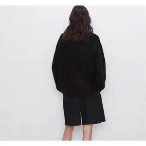 ✨Black Zara Oversized Chunky Knit Crew Neck Long Sleeve Sweater✨ thumbnail 6