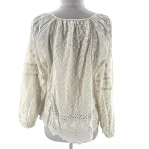 ULLA JOHNSON Cara Eyelet Blouse blanc Sz 4‎ thumbnail 5