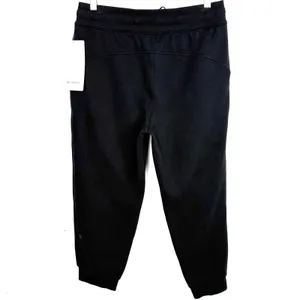 Lululemon Scuba High Rise Cropped Jogger Cotton Terry Drawcord Black Size 8 thumbnail 4