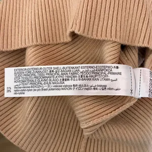 NWT!! ZARA Faux Fur Lapel Knit Sweater Tan‎ Light Brown Zipper Pullover Small thumbnail 12