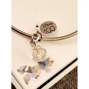 NIB Disney Parks 100th Celebration Minnie Mouse Rose Gold Charm Bracelet thumbnail 4