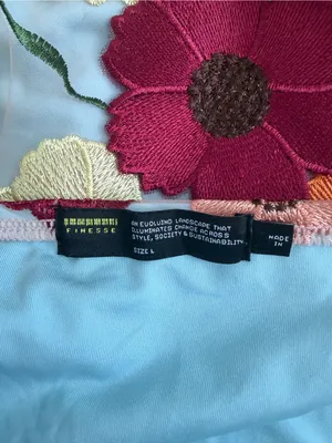 Finesse Addie 3D Flower Appliqué Mini Skirt Multicolor Large thumbnail 5