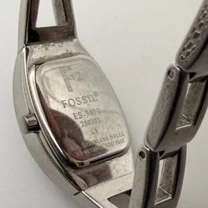 Vintage Fossil F2 'Forever' Women's Stainless Steel Watch ES-9423 New Battery thumbnail 4