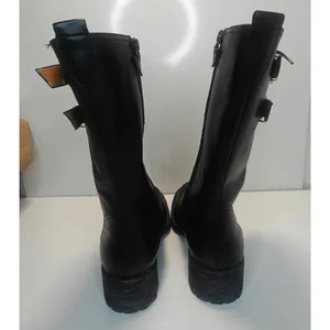 Black Moto leather Boots by Enzo Angioloni sz 7 thumbnail 4