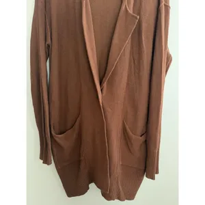 Free People We the Free Oversized Knit Cardigan Brown Women's Size Medium thumbnail 5