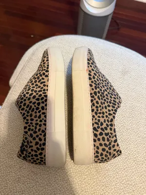 J Slides Leopard Print Slip-On Sneakers in Tan and Black thumbnail 4