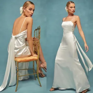 Reformation Sauvignon Silk Dress in Ivory Size 10 thumbnail 3