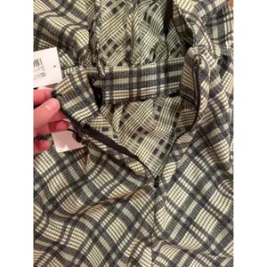 Line‎ and dot Plaid Mini Dress Women Medium Puff Sleeve Tie Back fall preppy NWT thumbnail 6