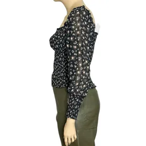 REFORMATION Pinto Smocked Floral Top, Lucien Print, 1X thumbnail 5
