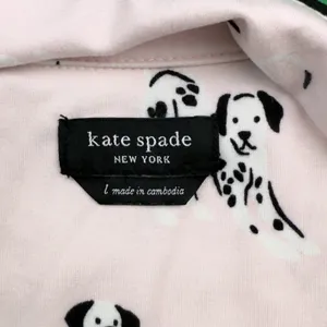 Kate Spade Women's Sz LRG Dalmations Dogs Pajama Top Sleepwear thumbnail 5